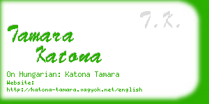 tamara katona business card